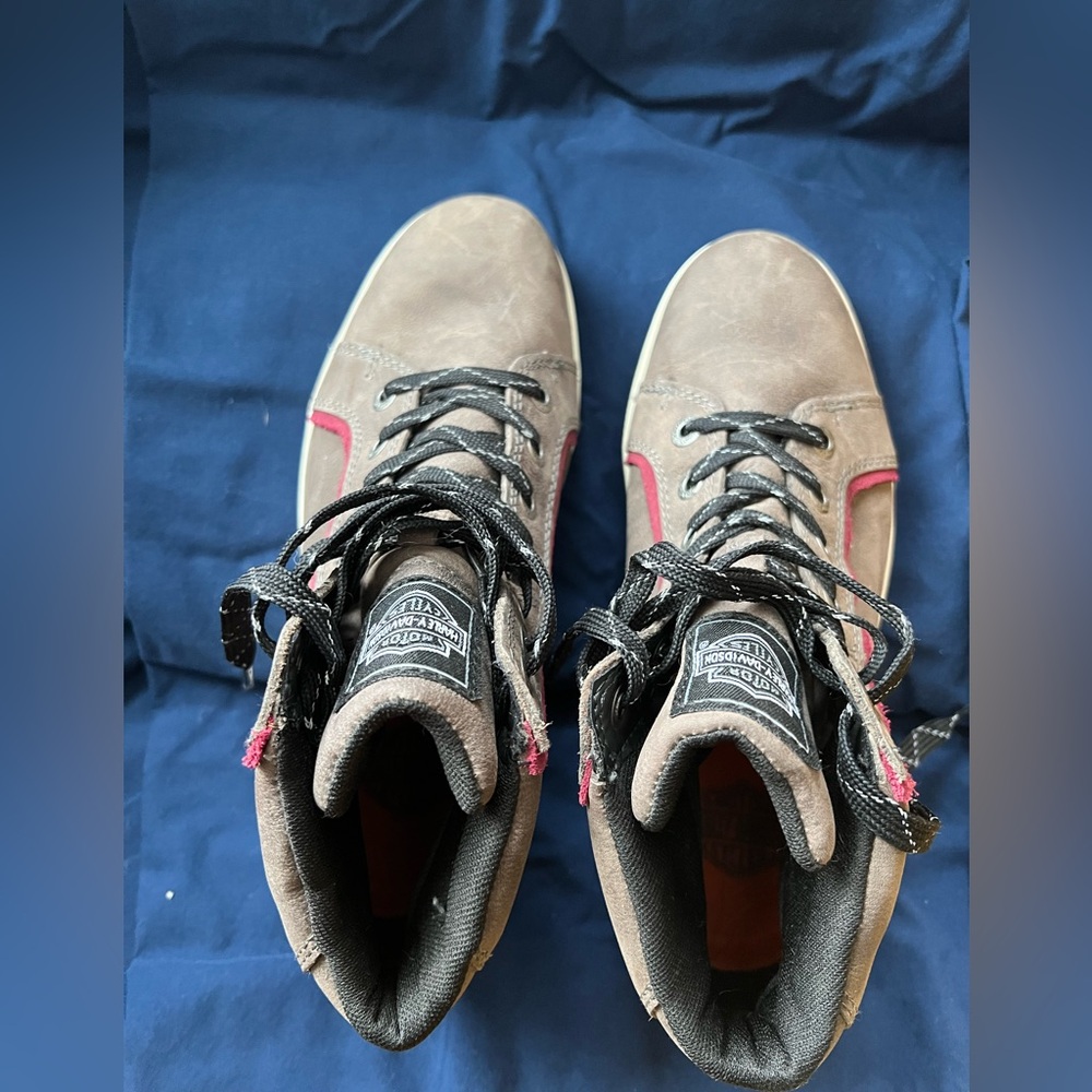 Harley-Davidson Brown and Red Sneakers